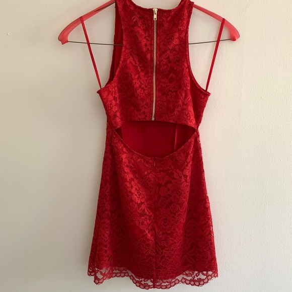 REVOLVE NBD Brianna red lace cutout dress - Picture 7 of 8